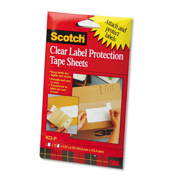 Scotch® Scotchpad Label Protection Tape Sheets, 4" X 6", Clear, 25-pad, 2 Pads-pack freeshipping - TVN Wholesale